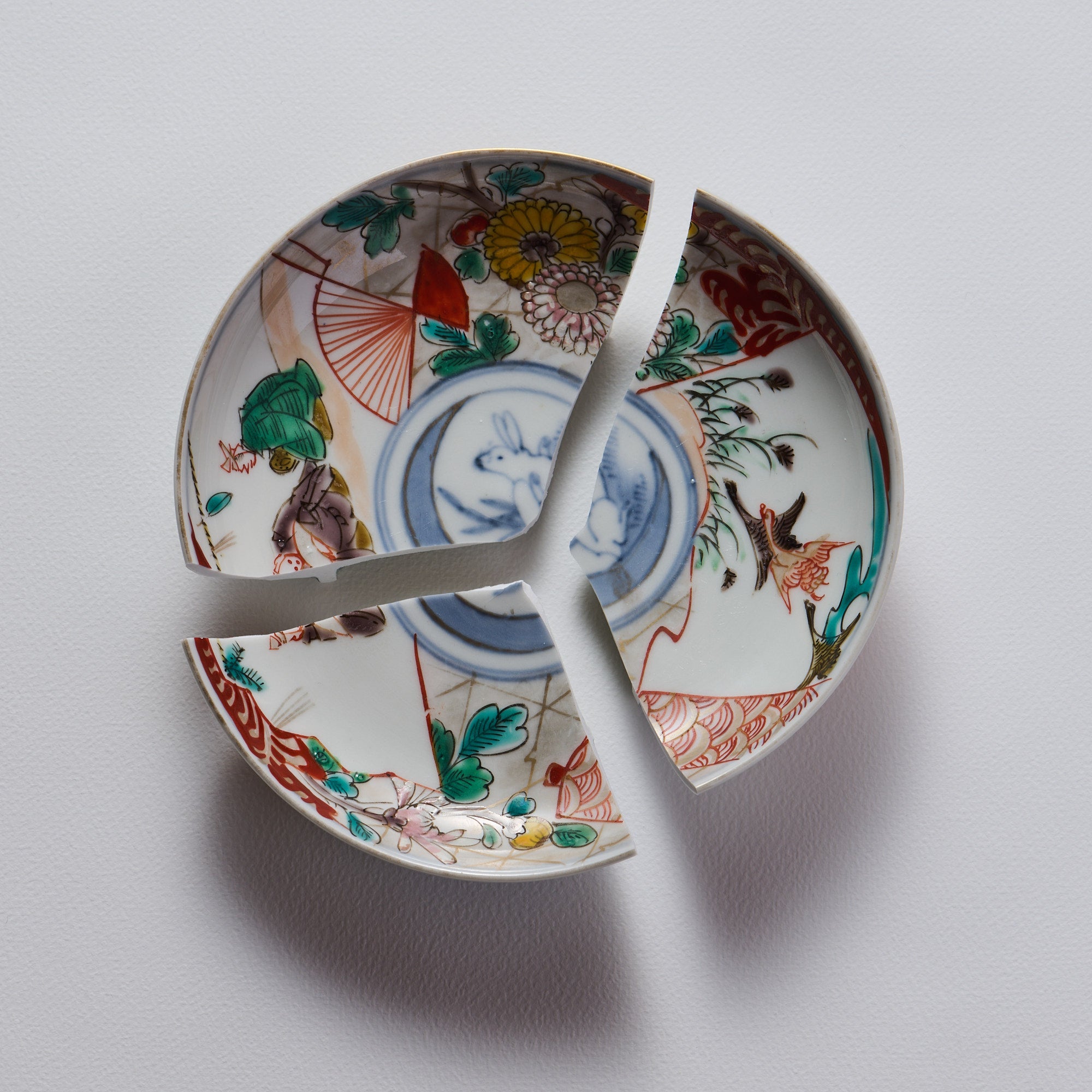 【金継ぎ用】伊万里焼 小皿 月に兎