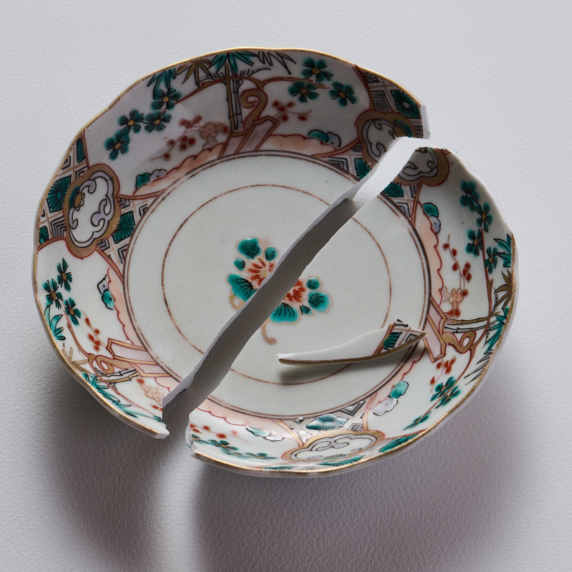 【金継ぎ用】伊万里焼 小皿 松竹梅