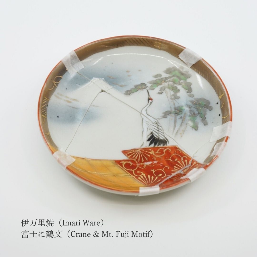 金継ぎキット TRADITIONAL 金0.1g (日本の骨董割れ皿1枚付属)